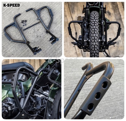 Black engine guard crash bar - engine,