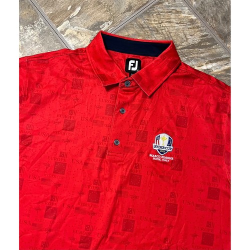Footjoy polo shirt mens - shirt, red