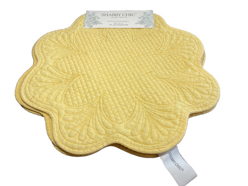 Shabby chic placemats yellow - shabby,