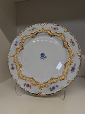 Meissen Gold And White Flower