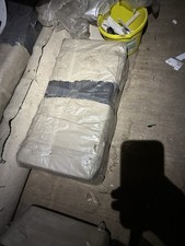 L Shape Corner Sofa Bed Black Faux Suede 2m Long, Campervan Spec.