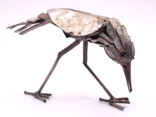 Metal recycled bird - metal,