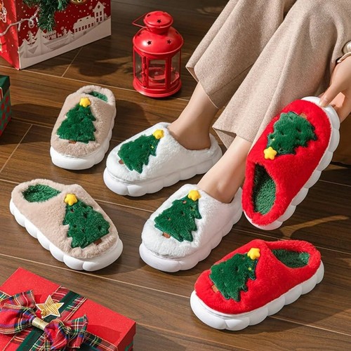 Christmas tree slippers for - slippers,