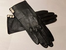 DENTS BLACK FINE LEATHER