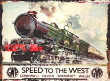 GWR railway metal wall sign