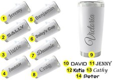 Personalised Name Travel Coffee Mug/Cup Stainless Steel Vacuum Insulated Flask