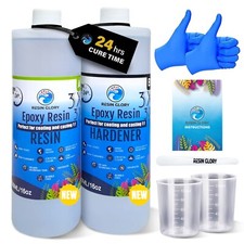 Epoxy Resin Starter Kit 1L/1kg 1:1 Crystal Clear for Craft Casting Art Coating