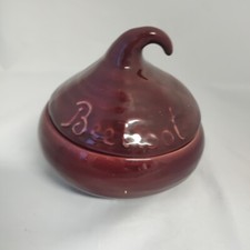 Vintage Retro Cermaic Lidded Beetroot Pot Kitsch