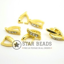 8 X BRASS PINCH BAIL PENDANT