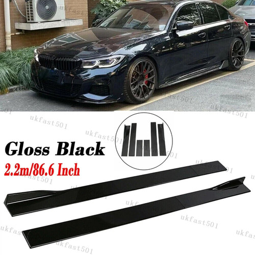 Glossy black side - black, skirt