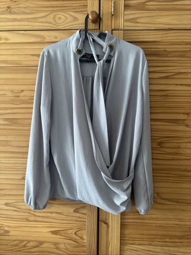 Forever unique grey wrap top - forever,