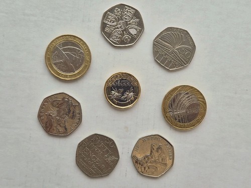 Rare fifty pence 1 - £2,, £1