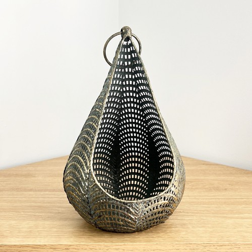 Gold lantern candle - lantern, holder