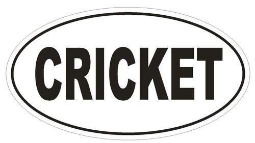 Cricket oval bumper - sticker, or