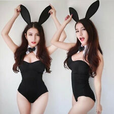 Sexy Women Lady Bunny Cosplay Costumes Lingerie Bodysuit Underwear Black