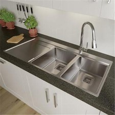2 Bowl Square Inset Stainless