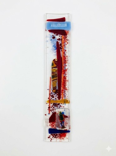 Vintage fused art glass wall - vintage,