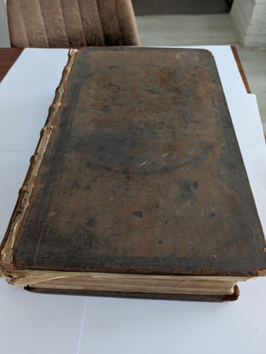 1813 leather bound welsh - leather, bible