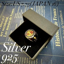 925 Silver Ring Skull Cross