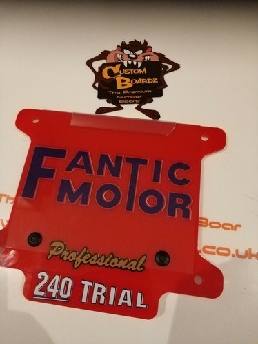 Trials front number board - front,