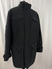 mens Thomas Nash Coat Cotton 2XL 46-48 in black military