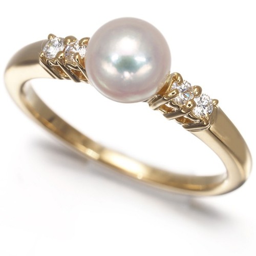Auth mikimoto ring akoya pearl - mikimoto,