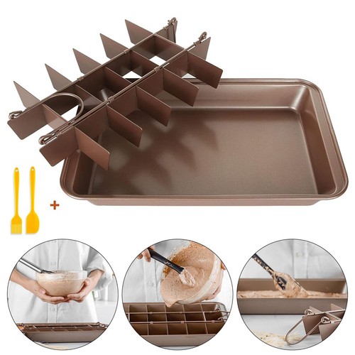 Non stick brownie tin with - non-stick,