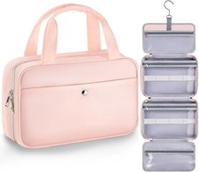 Travel Hanging Toiletry Bag for Women - Foldable Toiletries Waterproof Organizer