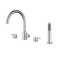 Chrome 4 Hole Bath Shower
