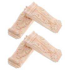  4 Pcs Column Decorative Corbels Carved Wood Architectural Accents