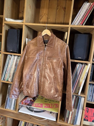 Men real leather jacket - real,