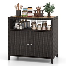 Rattan Storage Cabinet with