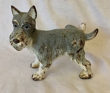 Heavy Vintage Cast Iron Scottie Dog Door Stop - Cocked Leg Design 