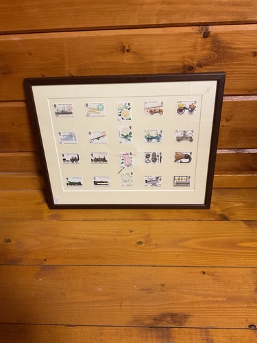 Framed vintage british postage - vintage,