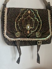 Bulaggi Boho Chenille Sequin Embellished Satchel Bag