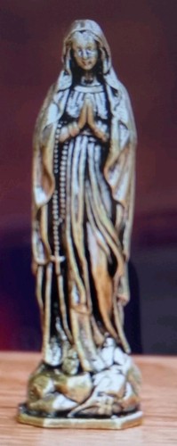 Brass virgin mary - brass, statuette