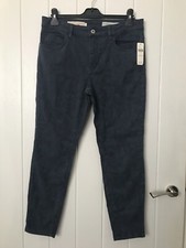 BNWT £88 Pilcro and Letterpress Anthropologie Blue Skinny Trousers Jeans Petite