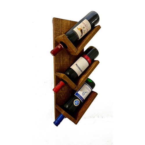 Wall mounted rustic wine - wine, rack