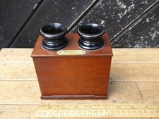 Antique Verascope Richard Stereoscope -c.1900 Wooden Stereo Viewer in good order