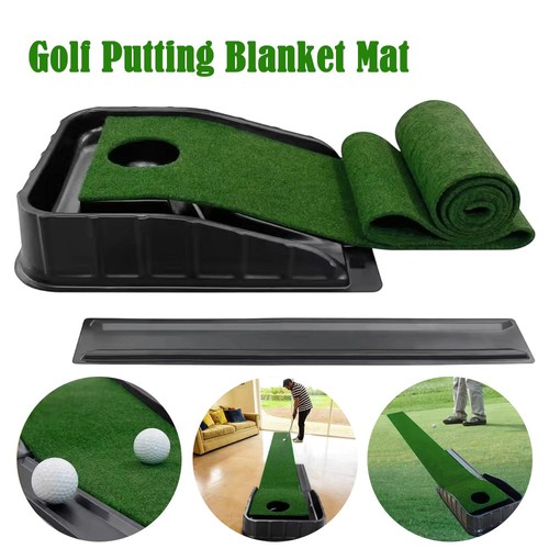 Golf putting mat with auto - mat,