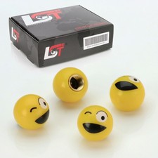 4x Valve Caps Tire Valve Cover Ball Smiley Wink for Honda