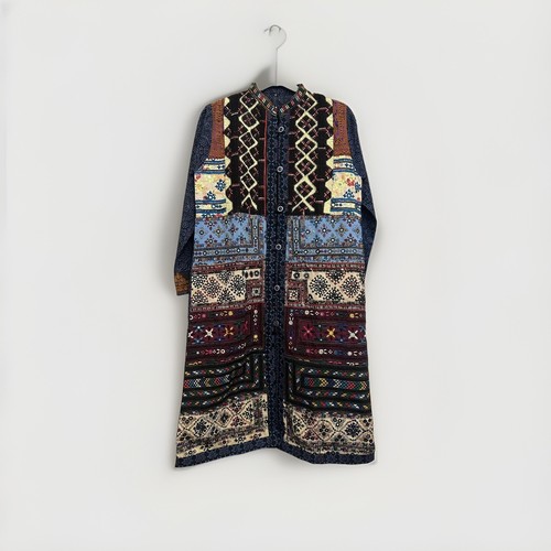 New blue patchwork embroidered - new,