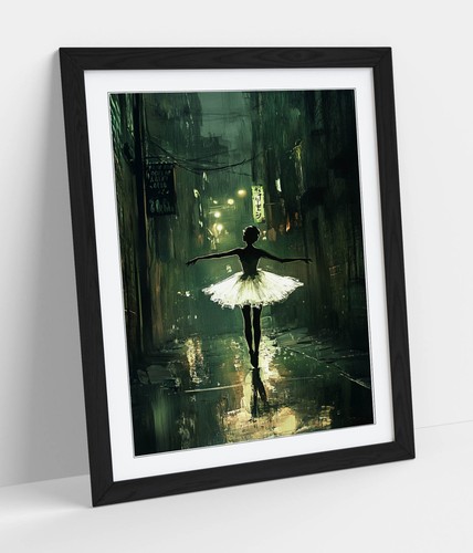 Dark glowing ballerina dancer - dark,