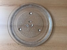Glass Microwave Oven Plate approx 290mm Turntable Dish 3 Pip Fixings Fittings