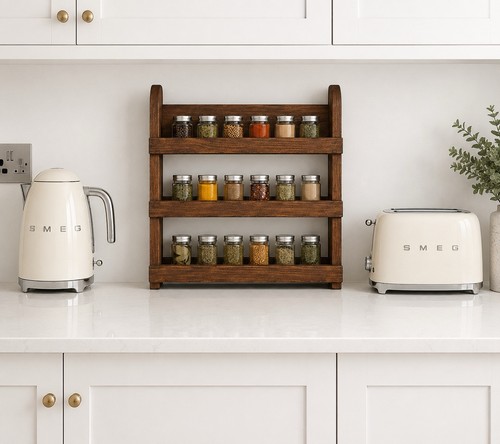 Handmade wooden spice - rack, 3