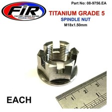 TITANIUM REAR SPINDLE CASTLE NUT M18X1.50MM SUZUKI RMX250 1990-1998