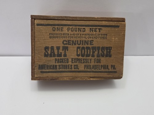 Antique 1lb salt codfish - antique,