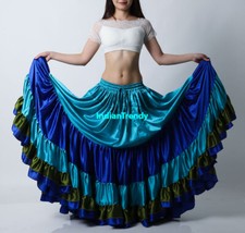 Belly Dance White Satin 4 Tier