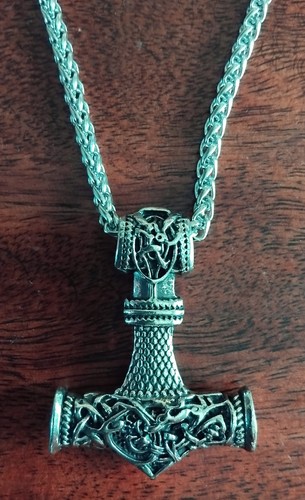 Stainless steel viking mjolnir - steel,