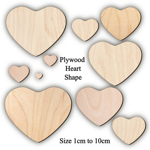 Wooden heart shapes - wooden,